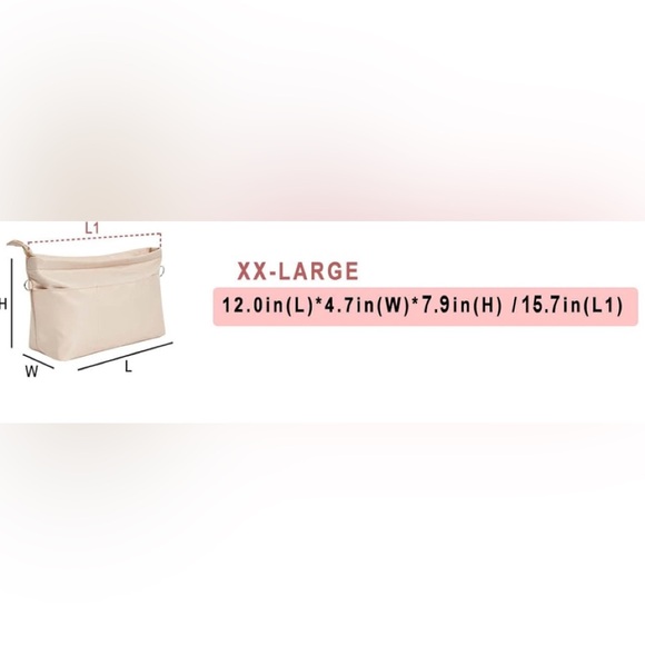 New Vercord Black Premium Nylon XX-Large Purse Organizer Tote - Picture 2 of 9